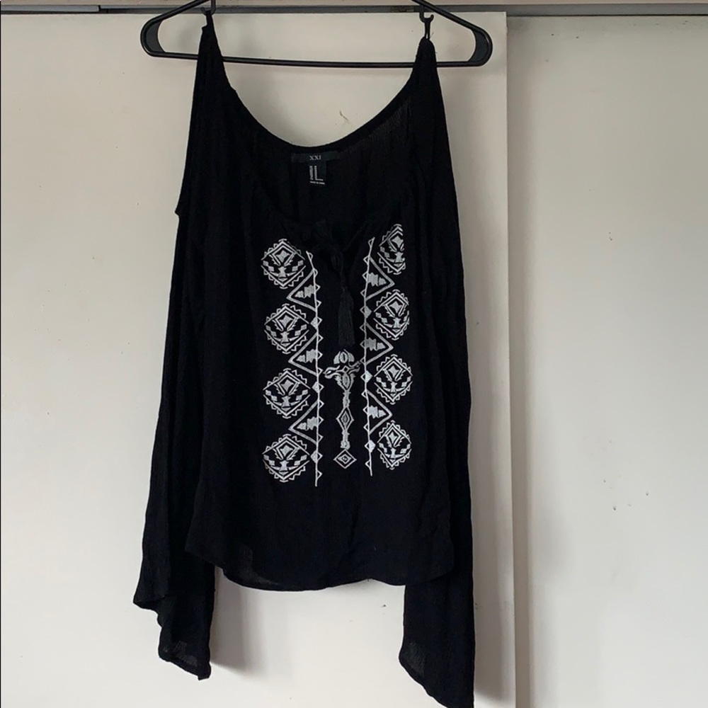 Shoulder Cut-Out Blouse